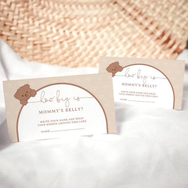 How Big Is Her Belly Tickets, Cute Teddy Bear Enclosure Card (Creator Uploaded)
