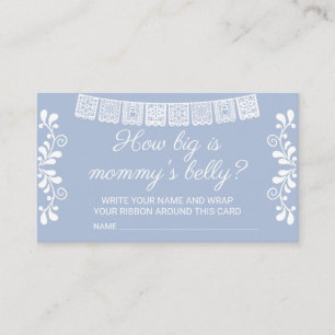 How Big Is Mommy's Belly Baby Shower Game Enclosure Card
