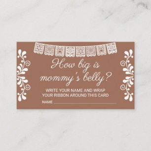 How Big Is Mommy's Belly Baby Shower Game Enclosure Card
