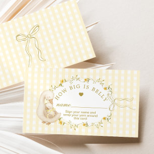 How big is mommys belly silly goose Gingham Enclosure Card