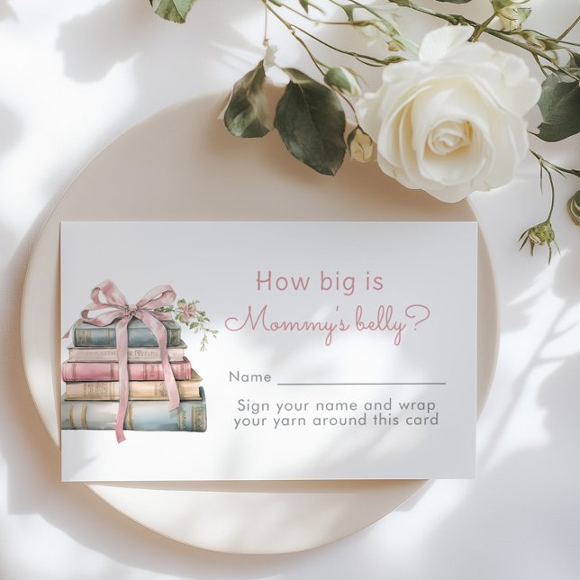 How big is mommys belly Storybook baby shower Enclosure Card (Creator Uploaded)