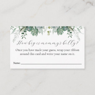 How Big is Mummy's Belly Baby Shower Game Card