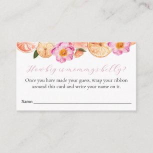 How Big is Mummy's Belly Baby Shower Game Card