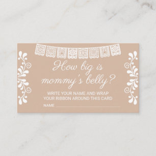How Big Is Mummy's Belly Baby Shower Game  Enclosure Card