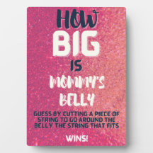 How Big is Mummy's Belly Baby Shower Game Sign