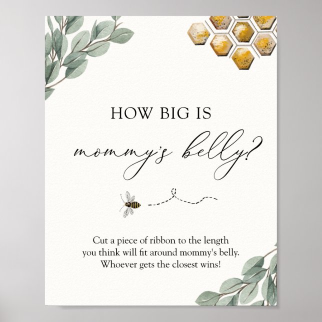 How Big is Mummy's Belly Bee Eucalyptus Sign (Front)