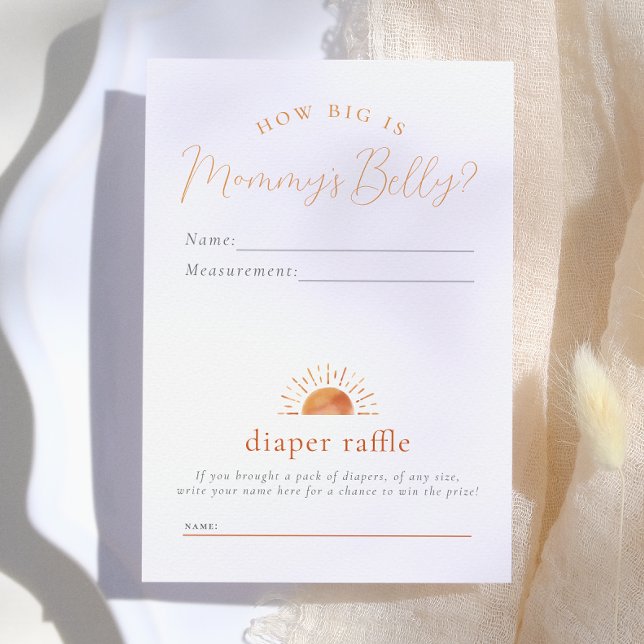 How Big is Mummy's Belly & Diaper Raffle Invitation (Creator Uploaded)