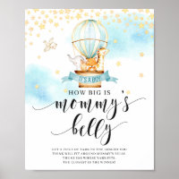 How big is mummy's belly game sign hot air balloon