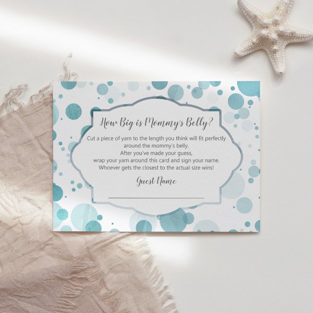 How Big is Mummy's Belly Trendy Baby Shower Game Enclosure Card (Creator Uploaded)