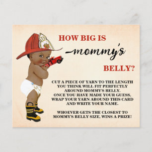 How Big Mummy's Belly AA Fireman Shower Game Card