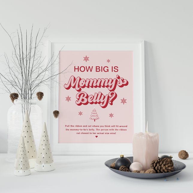 How Big Mummy's Belly Christmas Baby Shower Game  Poster (Creator Uploaded)