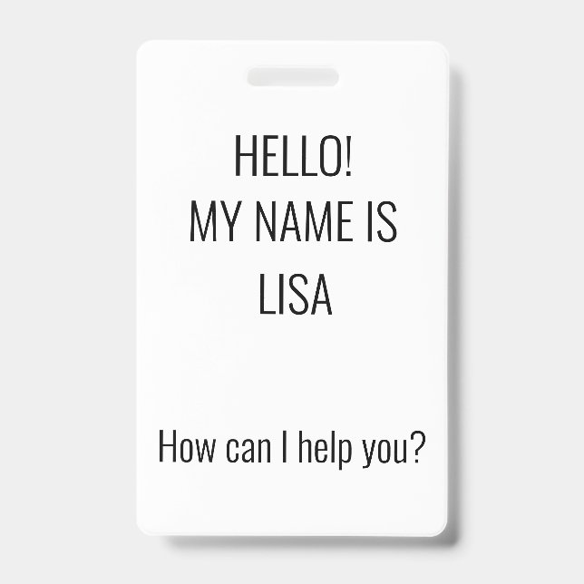 How can I help? Badge ID Badge (Front)