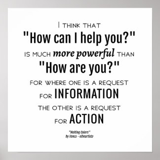 How can I help you - quote Poster