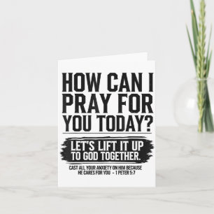How Can I Pray For You Today Christian Bible Need  Card