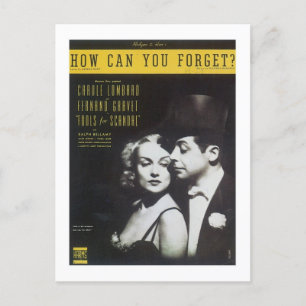 How Can You Forget? Vintage Songbook Cover Postcard