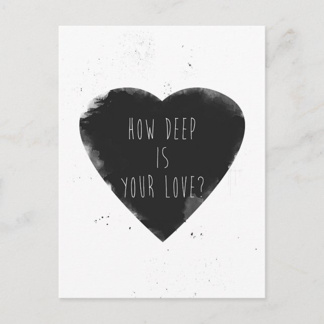how deep is your love postcard (Front)