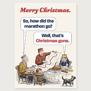 How Did the Marathon Go Funny Christmas Card