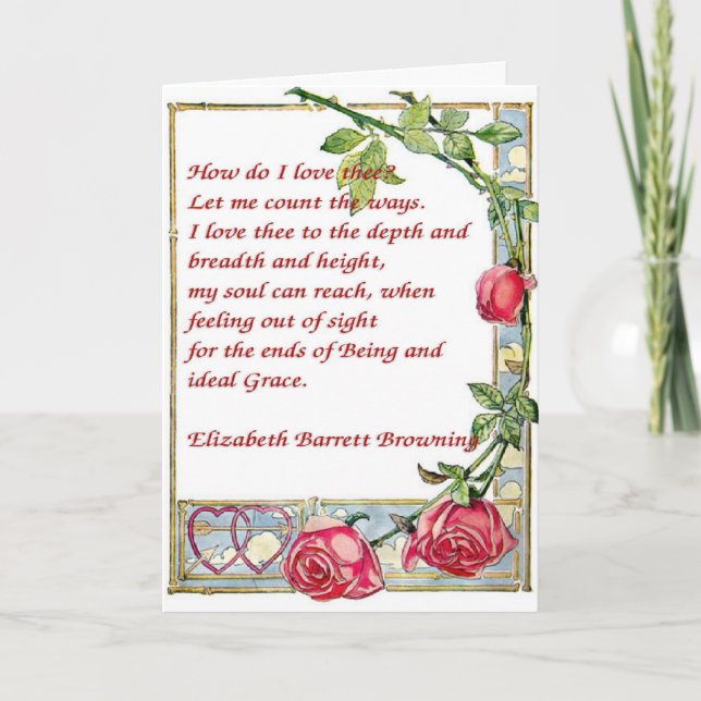 How Do I Love Thee Card (Front)