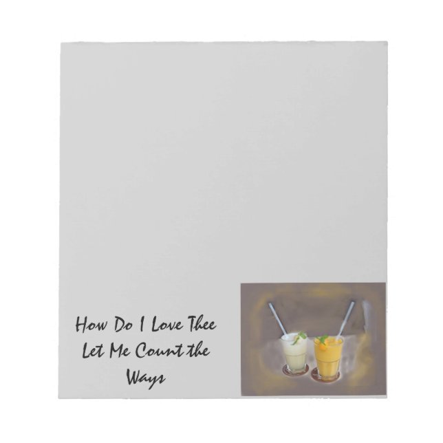 How Do I Love Thee Notepad (Front)