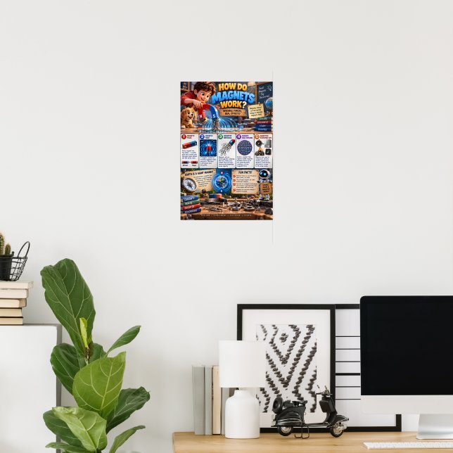 How Do Magnets Work? Poster (Home Office)