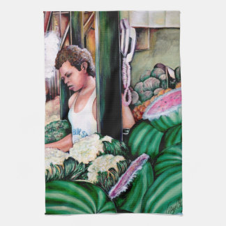 How do you like those melons? tea towel