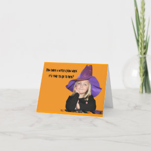 How Does a Witch Know When It's Time for Bed? Card