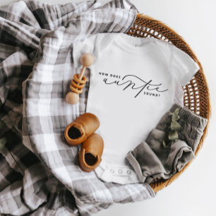 How Does Auntie Sound Baby Announcement Gift Baby Bodysuit