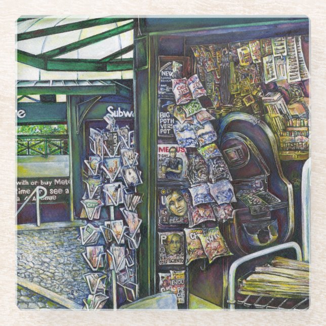 How Does One Image, Unimaginative? Glass Coaster (Front)