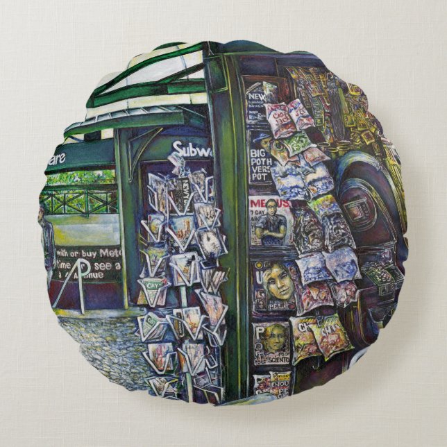 How Does One Image, Unimaginative? Round Cushion (Front)