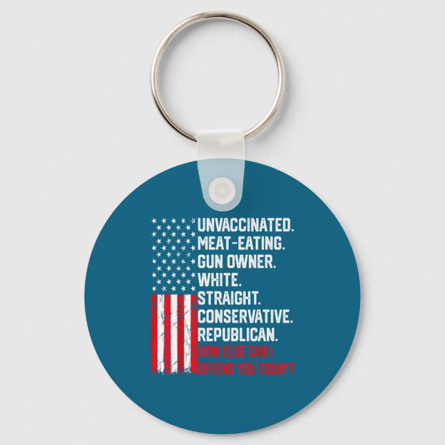 How Else Can I Offend You Today Funny Saying Quote Key Ring (Front)