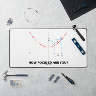 How Focused Are You? Parabola Graph Geek Humour Desk Mat