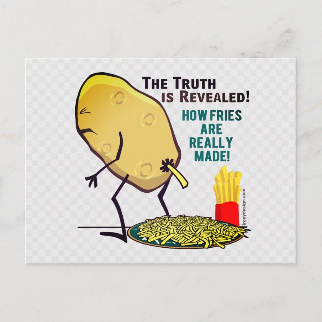 How Fries Are Really Made Funny Postcard (Front)