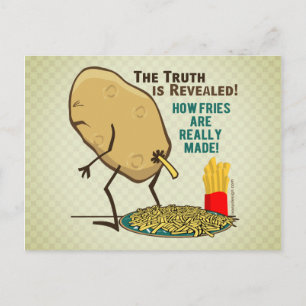 How Fries Are Really Made Funny Postcard
