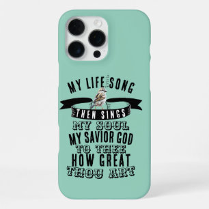 How Great Thou Art Hymn Cute Sparrow Bird iPhone 16 Pro Max Case