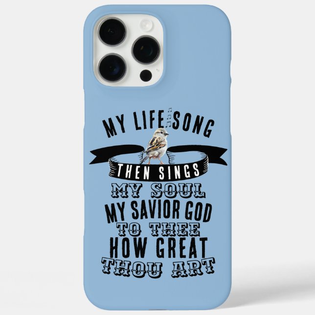 How Great Thou Art Hymnal Cute Sparrow Bird Case-Mate iPhone Case (Back)