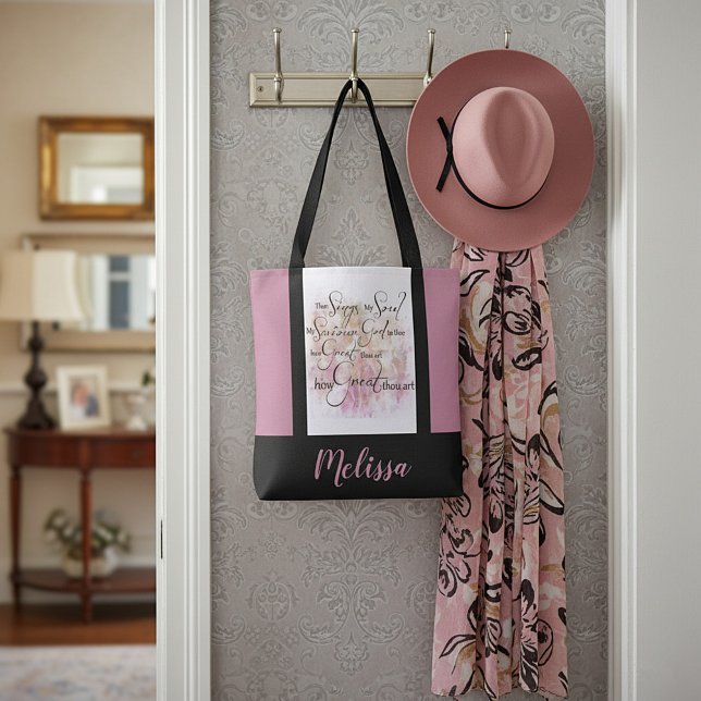 How great thou art large tote bag (Creator Uploaded)