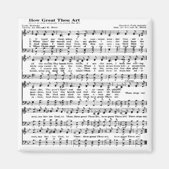 How Great Thou Art  Magnet (Front)