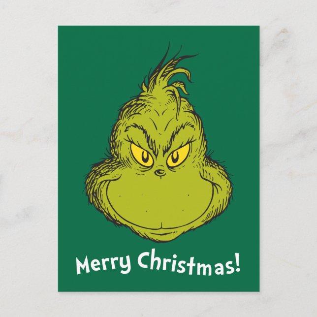 How Grinch Stole Christmas Classic Grinch Holiday Postcard (Front)