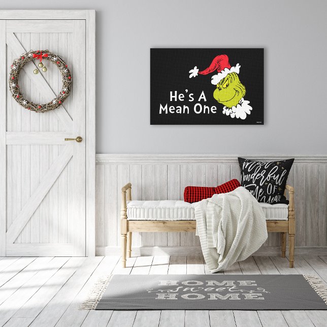How Grinch Stole Christmas | He's A Mean One Canvas Print (Creator Uploaded)