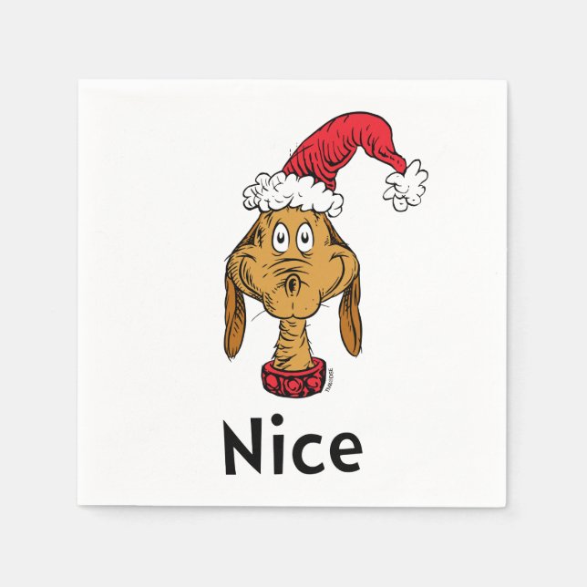 How Grinch Stole Christmas | Max is Nice Napkin (Front)
