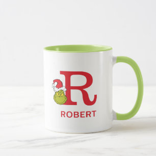 How Grinch Stole Christmas   Name & Monogram R Mug