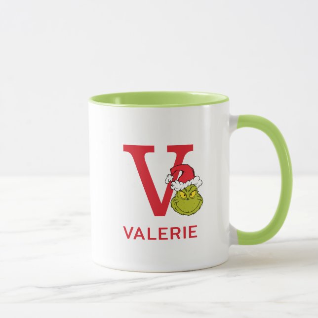 How Grinch Stole Christmas | Name & Monogram V Mug (Right)