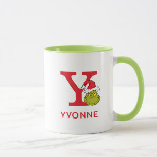 How Grinch Stole Christmas   Name & Monogram Y Mug