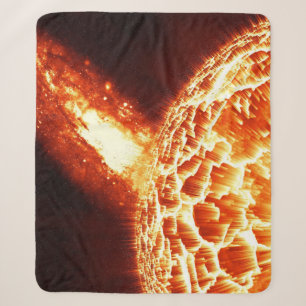 HOW HOT ARE SUN EXPLOSIONS! SHERPA BLANKET