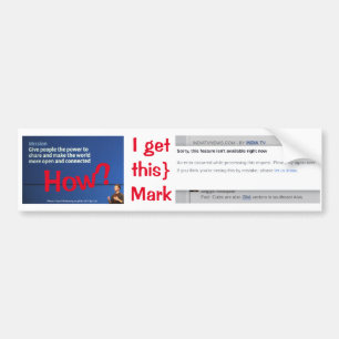 How? I Get This Mark by RoseWrites Bumper Sticker