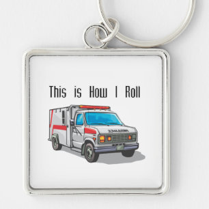 How I Roll Ambulance Key Ring