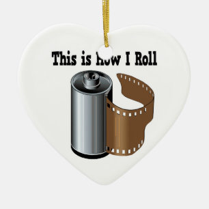 How I Roll Camera Film Ceramic Tree Decoration