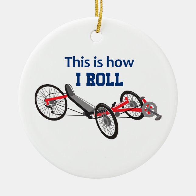 How I Roll Ceramic Tree Decoration (Front)