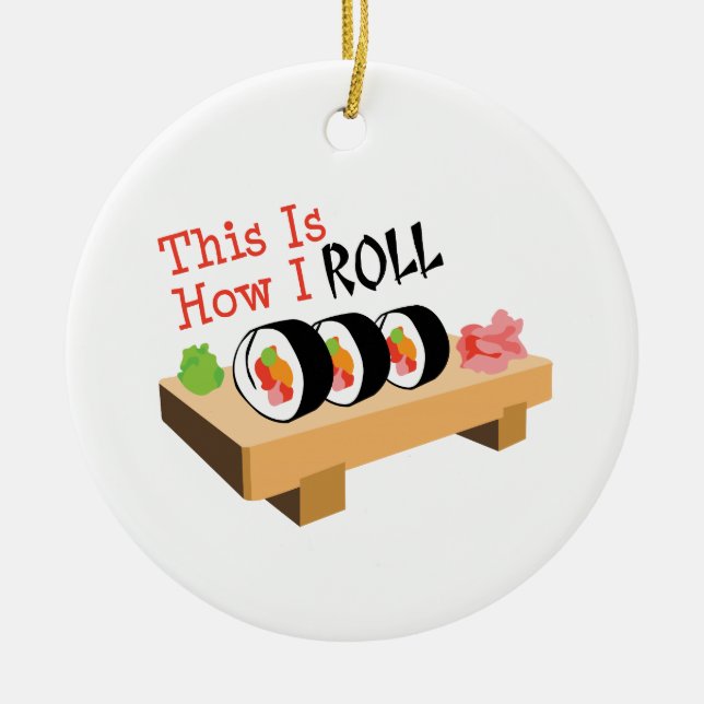 How I Roll Ceramic Tree Decoration (Front)