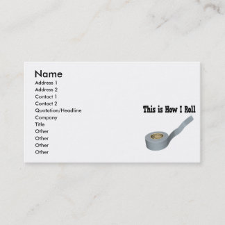 How I Roll Duct Tape Business Card